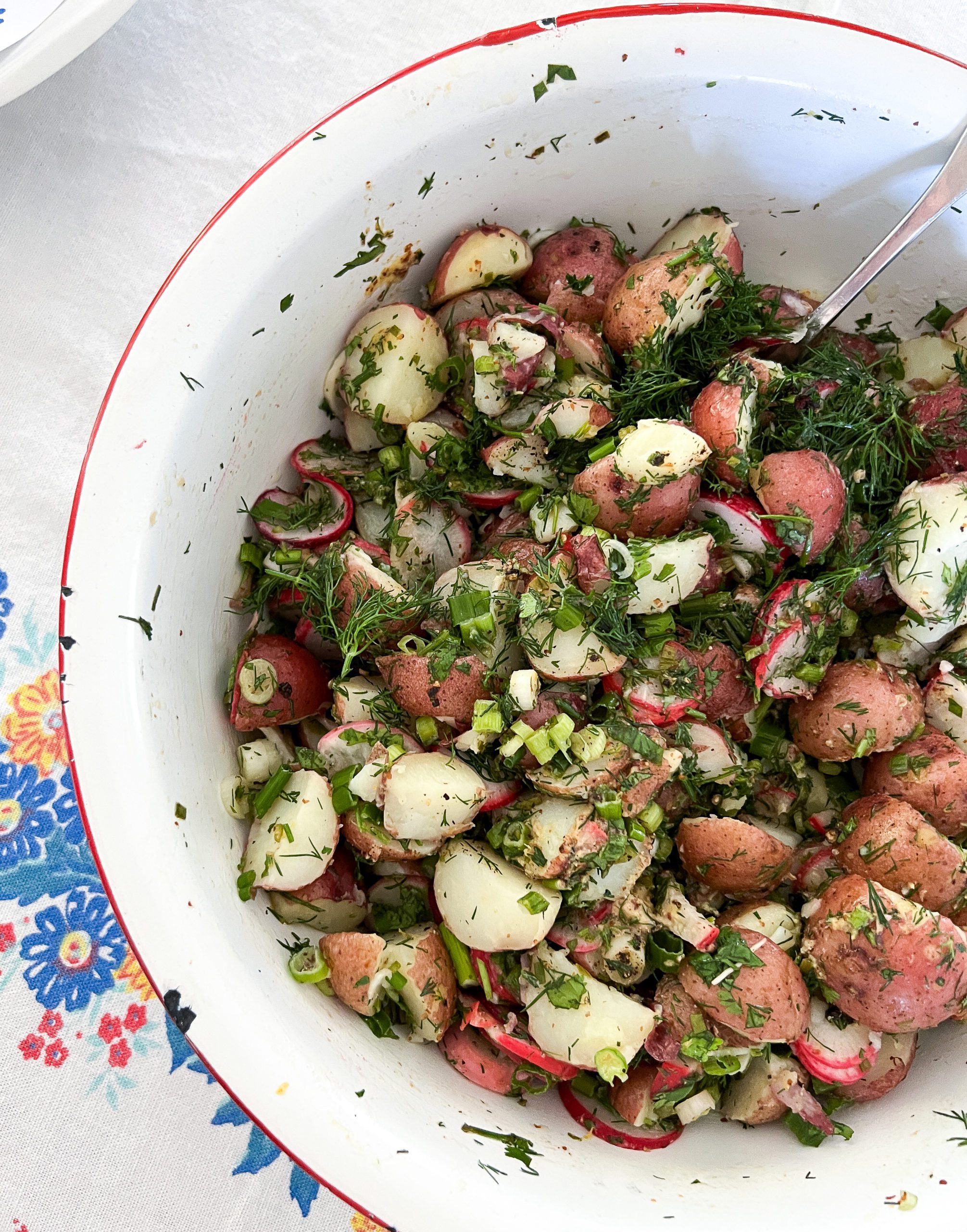 SWEDISH POTATO DILL SALAD WITH RADISH