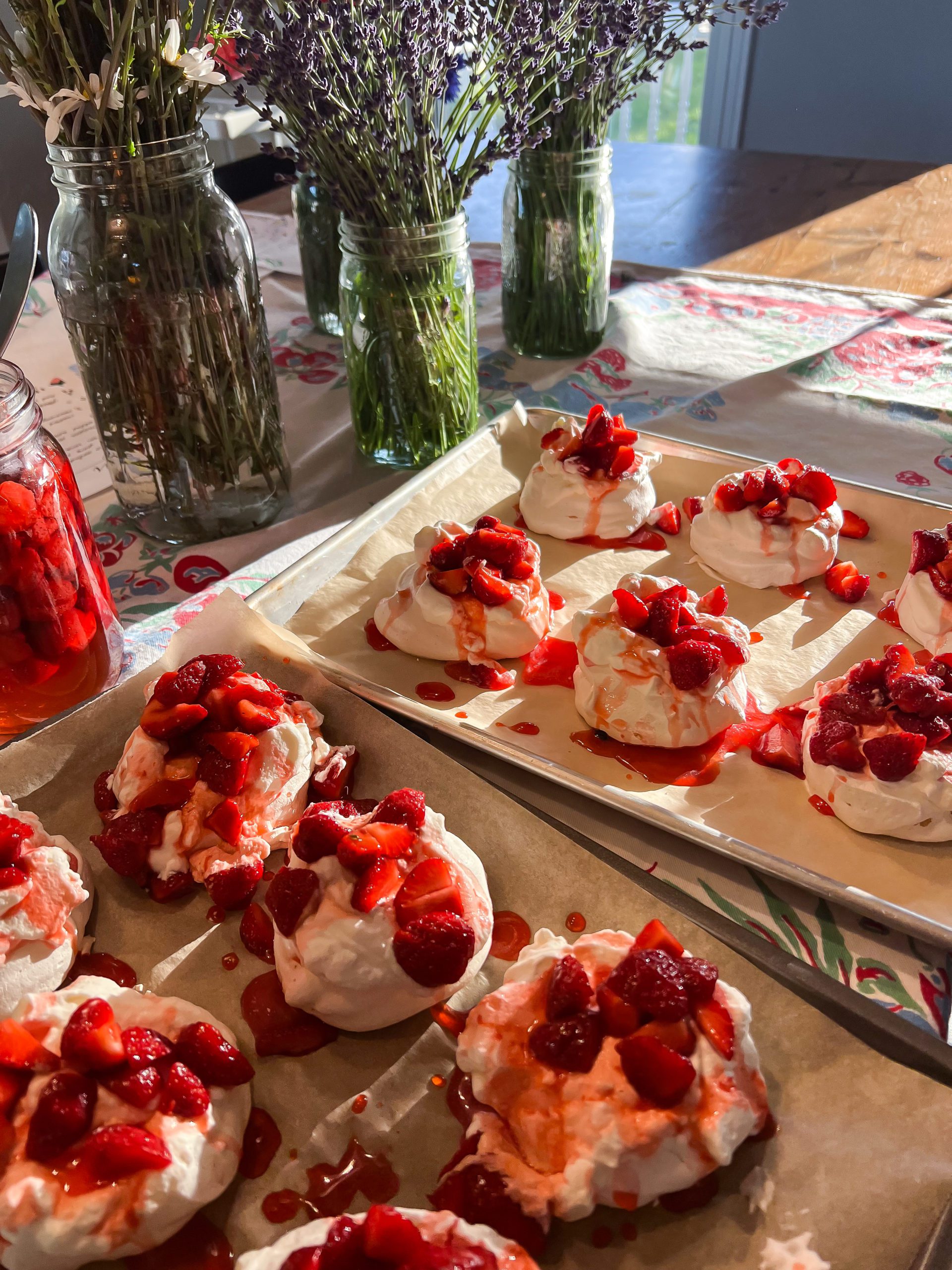 Strawberry Pavlovas