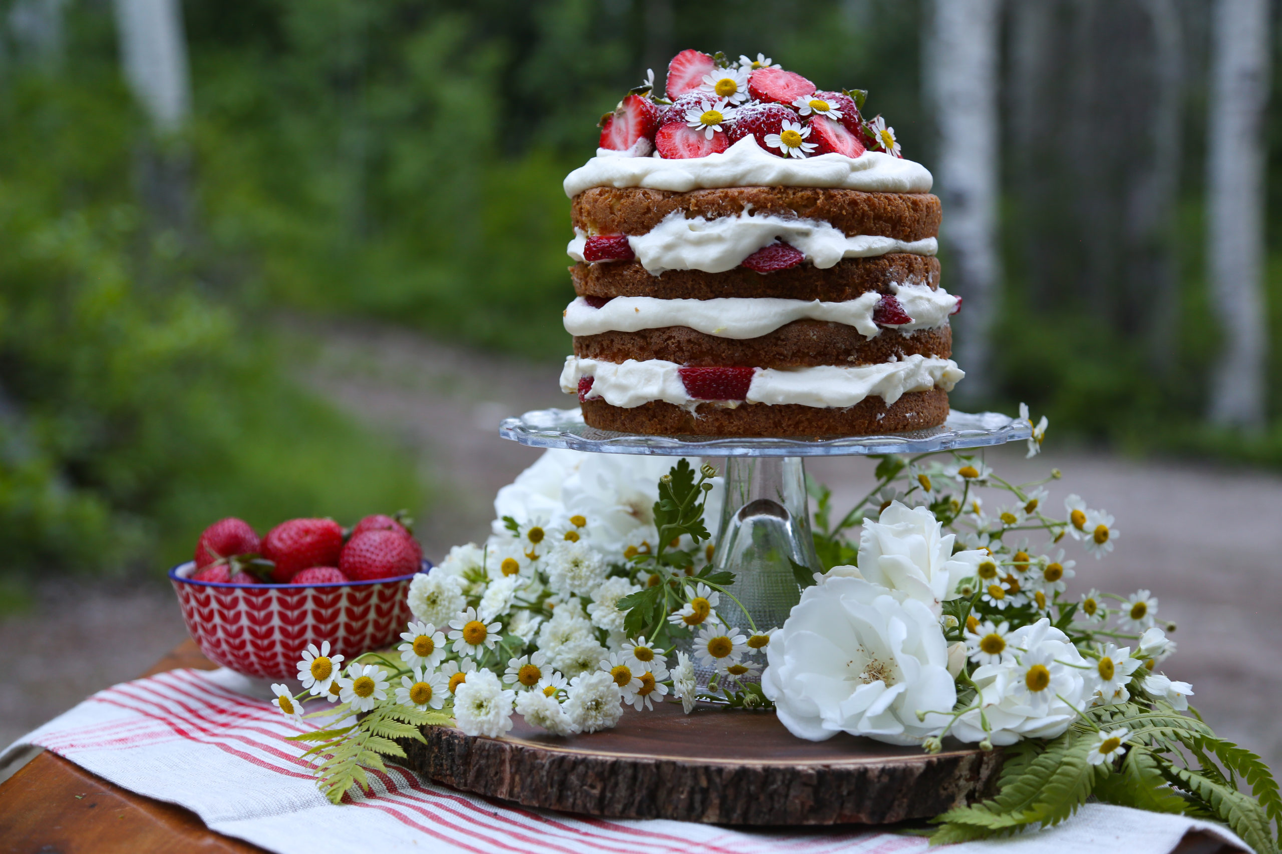 Swedish Strawberry Cake