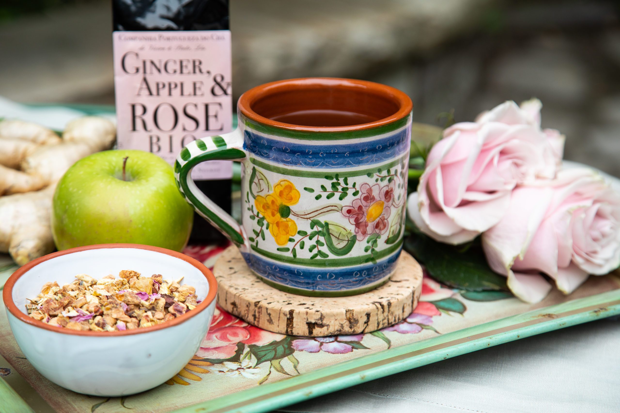 Ginger, Apple and Rose Tea